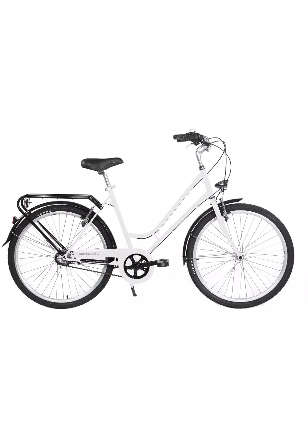 WHITE MIXTE BIKE 7 SPEEDS ALL TERRAIN 26" L 155-175